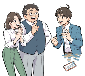 とくだ先生と同僚の先生たち