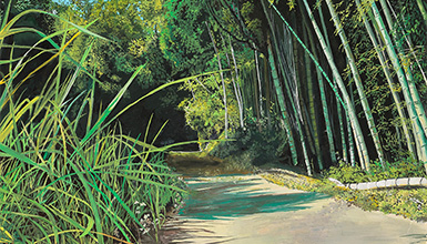 学校にありそうな絵画 八戸市立湊中学校養護学級生徒《虹の上をとぶ船総集編Ⅱ 星空を