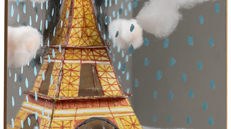 雨の中のエッフェル塔