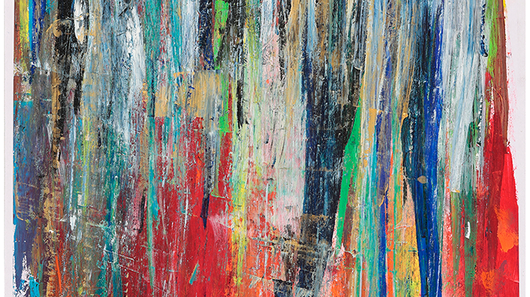 氷原の夜の滝に