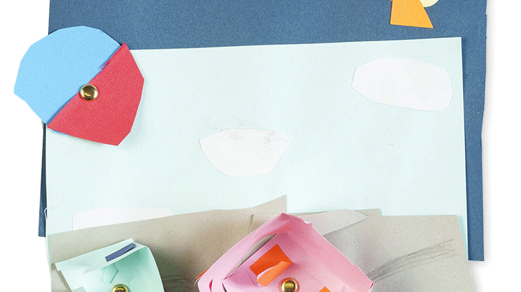 にぎやかな町としずかな町のよる