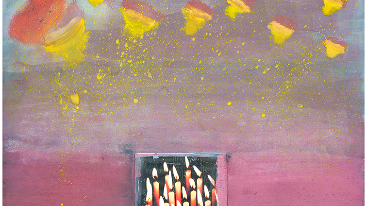 明かりをとりもどしたろうそく