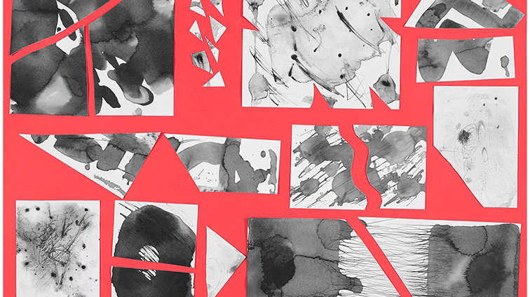 バラバラになった絵の画石