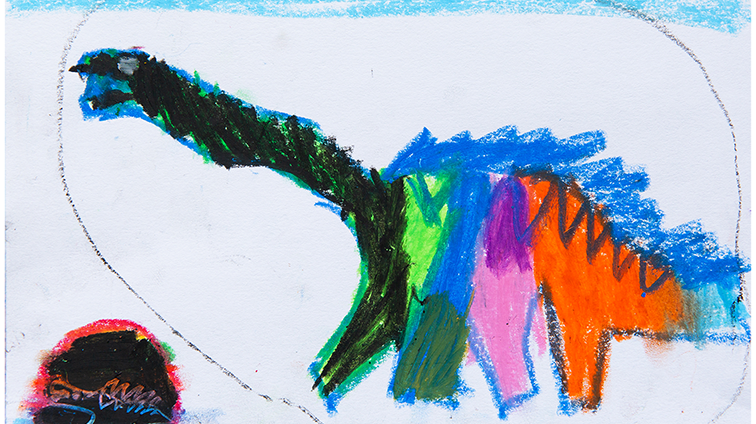 レインボーきょうりゅうの親子