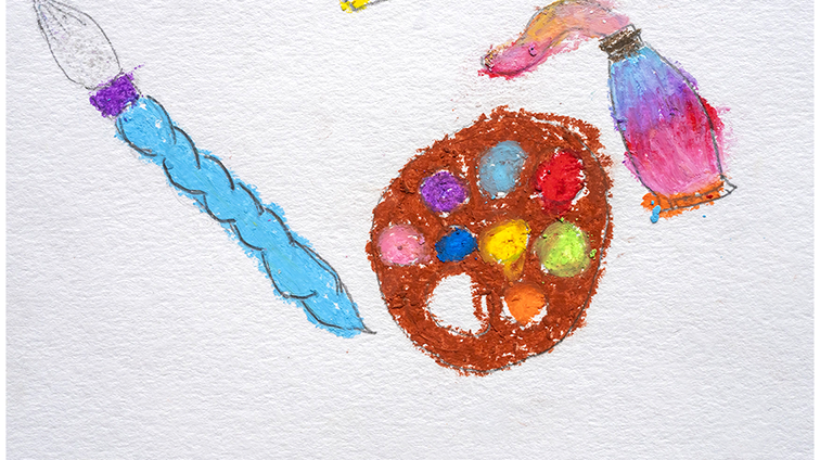 ふしぎなふで にじいろにかがやくえのぐのふくろとえのぐ すてきなパレット