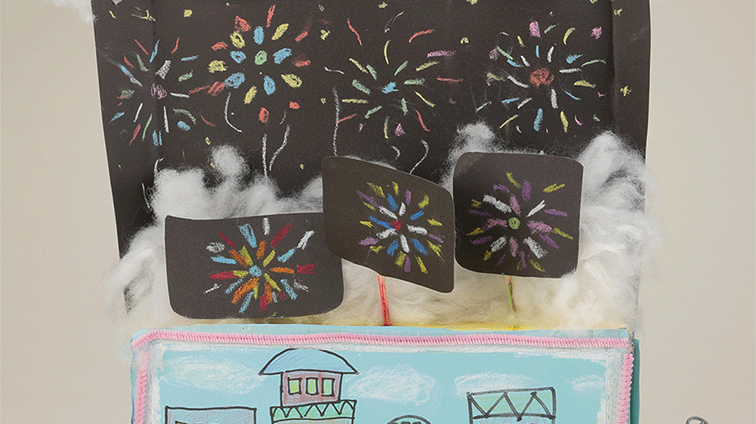 まい上がる花火