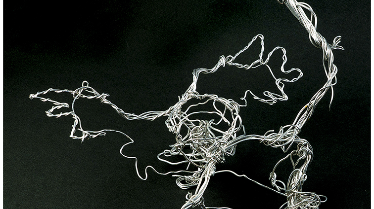 夜空を見上げるフクロウ